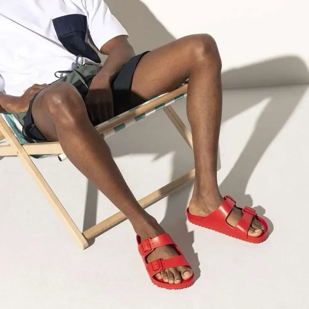 Birkenstock Arizona Essentials Men’s 11 US 44 EU Active Red EVA Sandals New